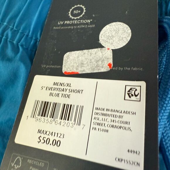 VRST Men's 5 Inch Everyday Woven Nylon Shorts-Comet Blue Heather sz XL NWT - Picture 6 of 9